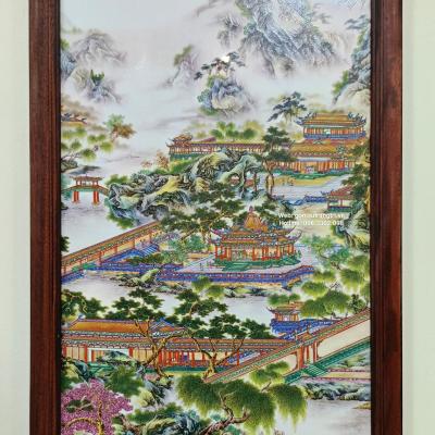 TRANH SỨ KHUNG GỖ - SẮC THU ( VẺ ĐẸP MÙA THU )